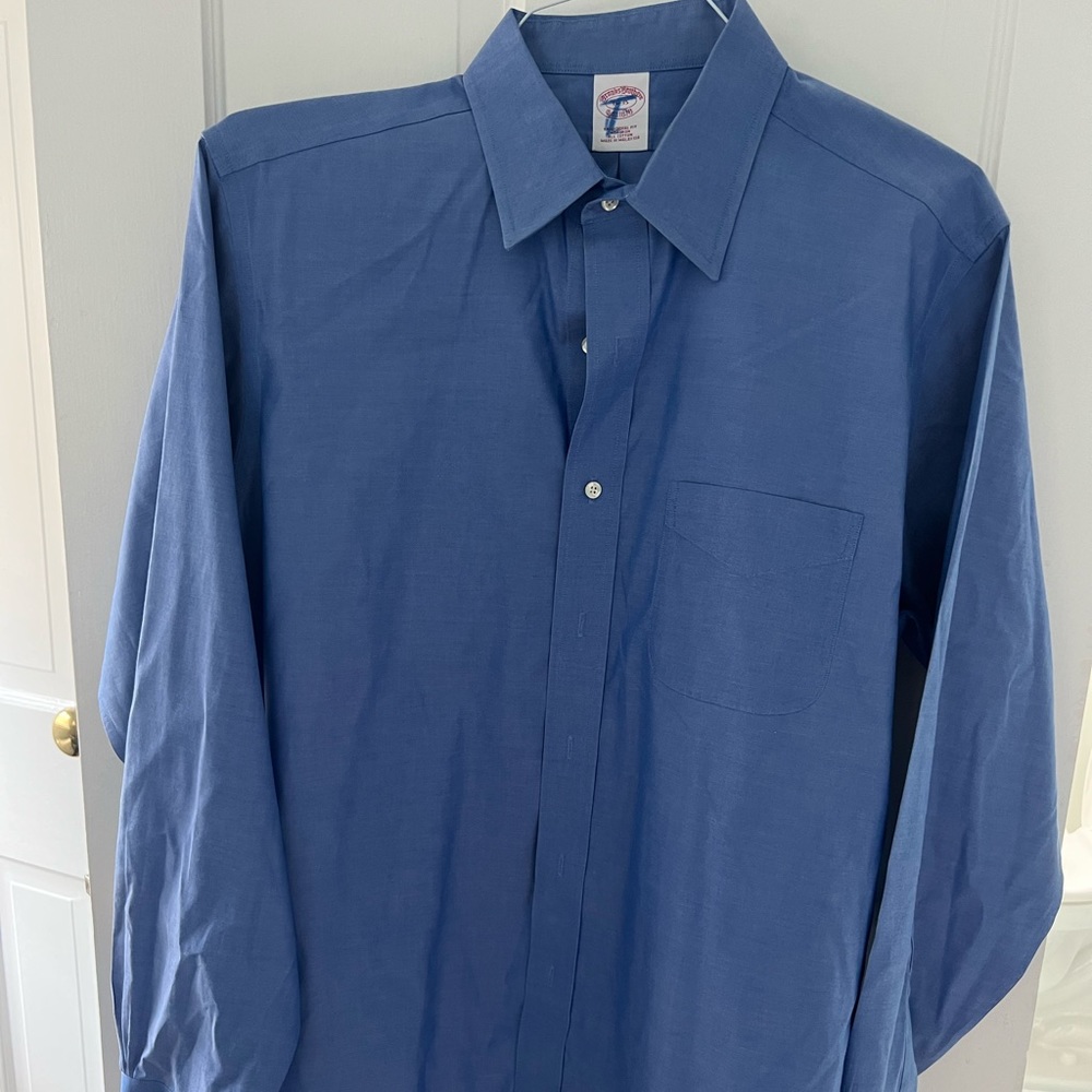 Brooks Brothers blue button down, 16-35